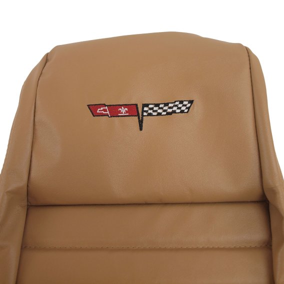 423458 Mounted Leather-Like Vinyl Seat Covers Camel 2" Bolster For 81-82 Corvette
