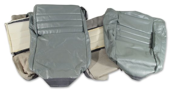 Leather Seat Covers Silvergreen 100%-Leather 4" Bolster For 1982 Corvette