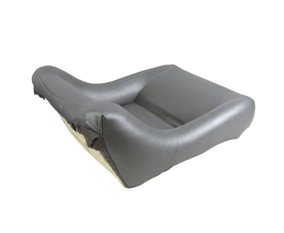 Embroidered Leather Seat Covers Silver w/ 4" Bolster For 1981 Corvette