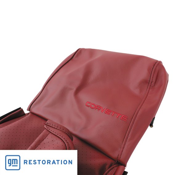 Leather Seat Covers- Red Sport For 1984-1985 Corvette