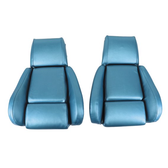 Mounted Leather-Like Vinyl Seat Covers Blue Standard For 1986-88 Corvette