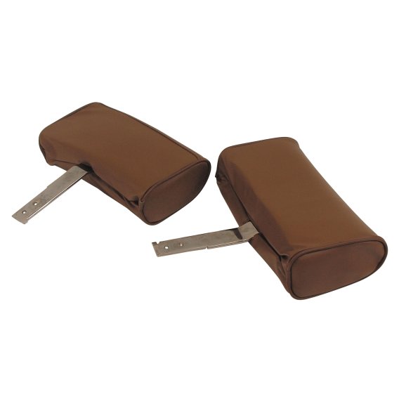 Headrests- Saddle Complete Leather For 1967 Corvette