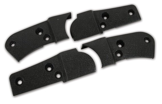 1982 C3 Corvette Reproduction Seat Hinge Cover Set - 4pc - Charcoal