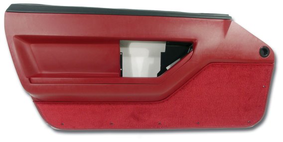 1984-1985 C4 Corvette Door Panel Red Deluxe Coupe LH