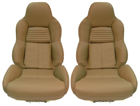 1994-1996 C4 Corvette Mounted Leather Seat Covers Beige Standard