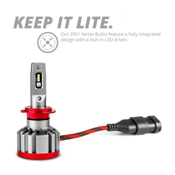 9004 RGB LED Headlight Bulbs by XK Glow - App Controlled Multi-Color 2-in-1 Technology