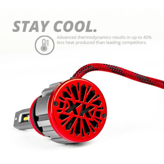 9004 RGB LED Headlight Bulbs by XK Glow - App Controlled Multi-Color 2-in-1 Technology