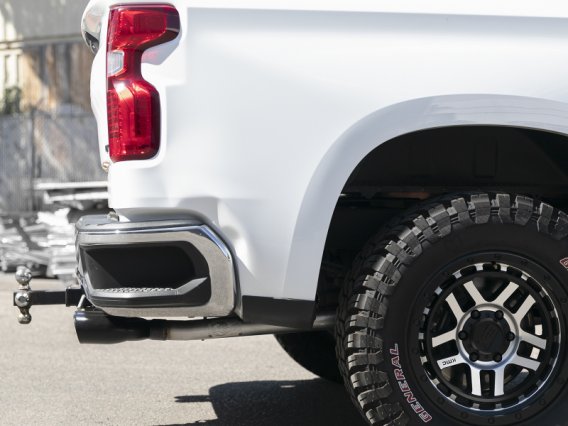 aFe Vulcan Series 3in-2-1/2in 304 SS Cat-Back 2019 GM Silverado / Sierra 1500 V8-5.3L w/ Black Ti...