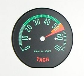 1960-1961 C1 Corvette Tachometer Face Low RPM