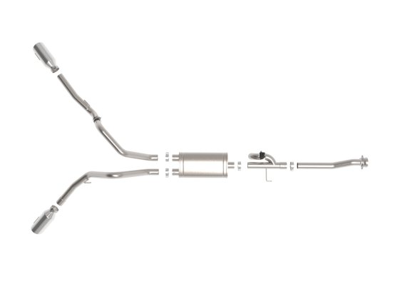 aFe Gemini XV 3in 304 SS Cat-Back Exhaust 2021 Ford F-150 V6 2.7L/3.5L (tt)/V8 5.0L w/ Polished T...