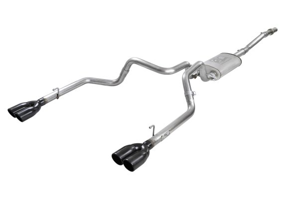 aFe Vulcan Series 3in-2-1/2in 304 SS Cat-Back 2019 GM Silverado / Sierra 1500 V8-5.3L w/ Black Ti...