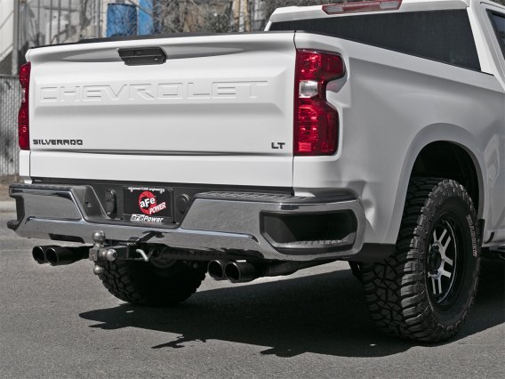 aFe Vulcan Series 3in-2-1/2in 304 SS Cat-Back 2019 GM Silverado / Sierra 1500 V8-5.3L w/ Black Ti...