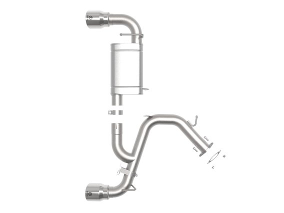 aFe Power Axle Back Exhaust - 19-20 Hyundai Veloster N L4-2.0L (t) w/ Polished tips