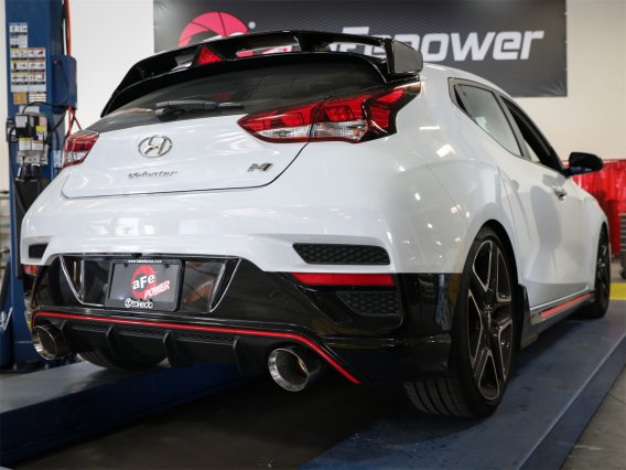 aFe Power Axle Back Exhaust - 19-20 Hyundai Veloster N L4-2.0L (t) w/ Polished tips
