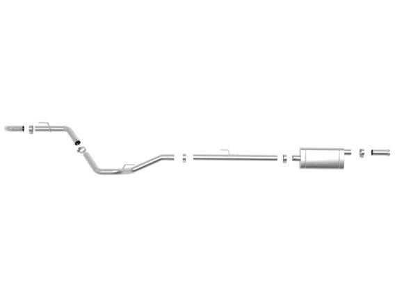 aFe Apollo GT Series 2-1/2in 409 SS Cat-Back Hi-Tuck Exhaust System 2020 Jeep Gladiator (JT) V6-3...