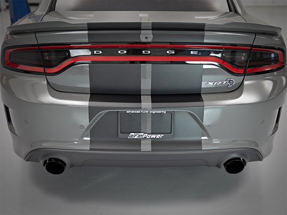 aFe MACH Force-XP 4-1/2in Black OE Replacement Exhaust Tips - 15-19 Dodge Charger/Hellcat
