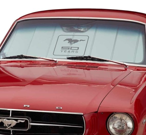 50th Anniversary Ford Mustang Windshield Sunblock with Logo