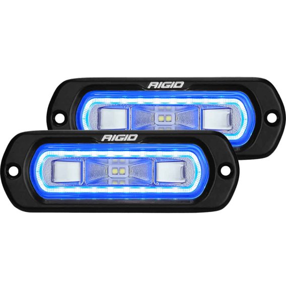 SR-L Series Off-Road Spreader Pod 3 Wire Flush Mount With Blue Halo Pair RIGID Industries 53221
