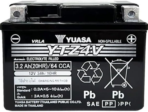 Yuasa 12V AGM Battery YIX30L-PW with Plastic Spacer for PWC Applications