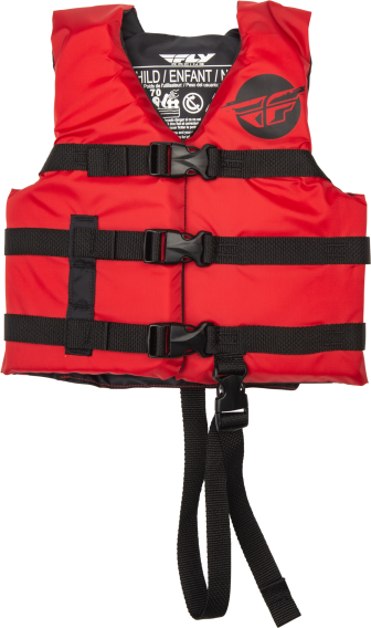 Fly Racing Child Nylon Floatation Vest (Red/Black Child)