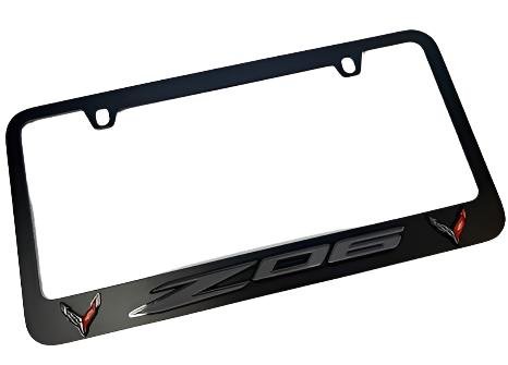 Chevrolet Corvette C8 Z06 Black License Plate Frame by Eurosport Daytona