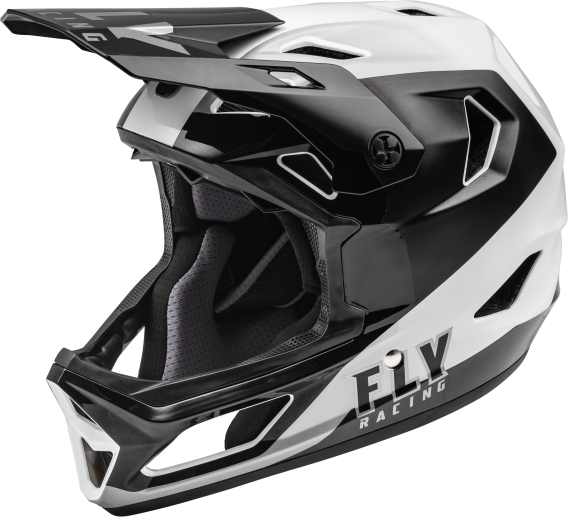 Fly Racing Adult Rayce Cycling Helmet (Black/White, X-Large)