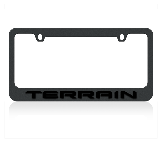 2019 GMC Terrain Eurosport Daytona Black License Plate Frame