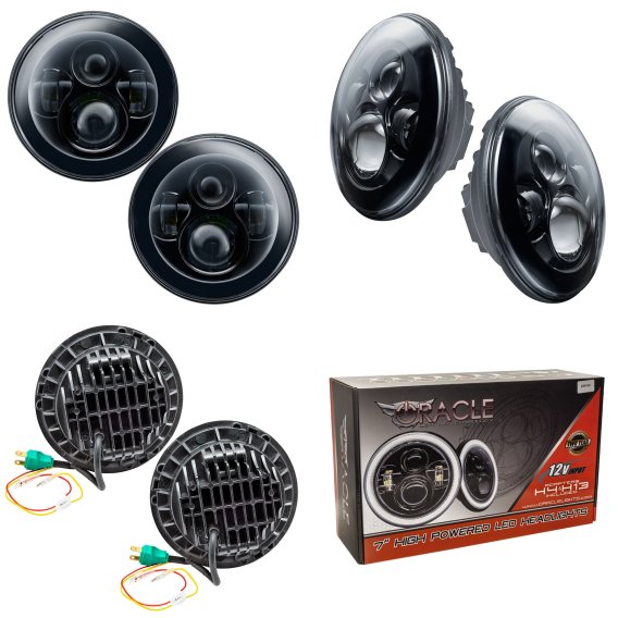 ORACLE Lighting 7" High Powered LED Headlights - Black Bezel