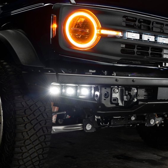 ORACLE Lighting 2021-2024 Ford Bronco Triple LED Fog Light Kit for Steel Bumper