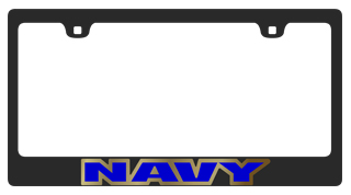 US NAVY Black License Plate Frame Eurosport Daytona