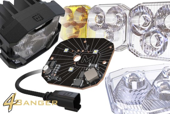 2005-2015 Toyota Tacoma Morimoto 4Banger A-Pillar LED Kit with Mounting Brackets