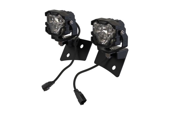 2007-2018 Jeep Wrangler JK Morimoto 4Banger A-Pillar LED Light Kit with Brackets and Wiring Harne...