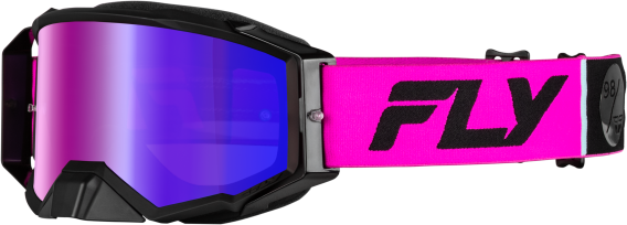 Fly Racing Zone Pro MX ATV Off-Road Riding Goggle (Pink/Black)