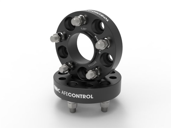aFe CONTROL Billet Aluminum Wheel Spacers 5x114.3 CB70.5 1.25in - 15-24 Ford Mustang/20-23 Explor...