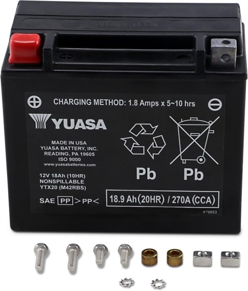 Yuasa 12V Factory Activated AGM Battery - Made in the USA