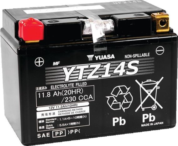 Yuasa Battery YTZ14S High Performance 12V AGM Battery