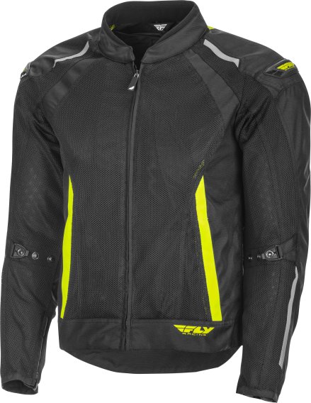 Fly Racing Street Cool Pro Mesh Jacket (Small) (Black/HI-VIS)
