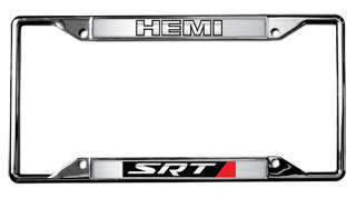 Dodge HEMI SRT Chrome License Plate Frame by Eurosport Daytona