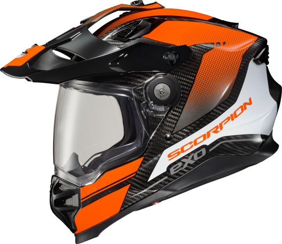 ScorpionEXO XT9000 Full Face Carbon Fiber Adventure Motorcycle Helmet (Trailhead Graphic Orange L...
