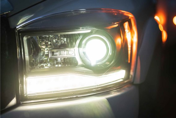 2006-2008 Dodge Ram Morimoto XB Hybrid LED Headlights with Bi-LED Projectors and Daytime Running ...