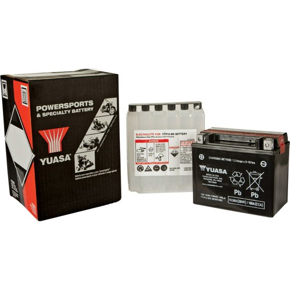 Yuasa 12V AGM Battery BS with Acid Bottle