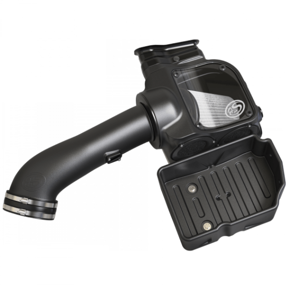 Cold Air Intake For 17-19 Ford F250 F350 V8-6.7L Powerstroke Dry Expandable White S&B 75-5085D