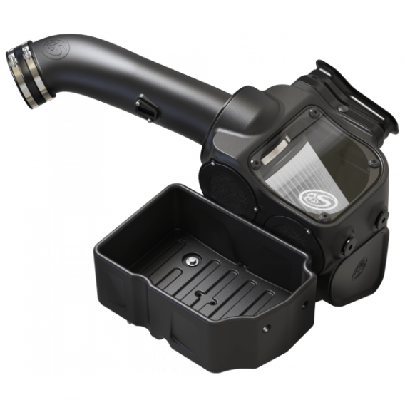 Cold Air Intake For 17-19 Ford F250 F350 V8-6.7L Powerstroke Dry Expandable White S&B 75-5085D