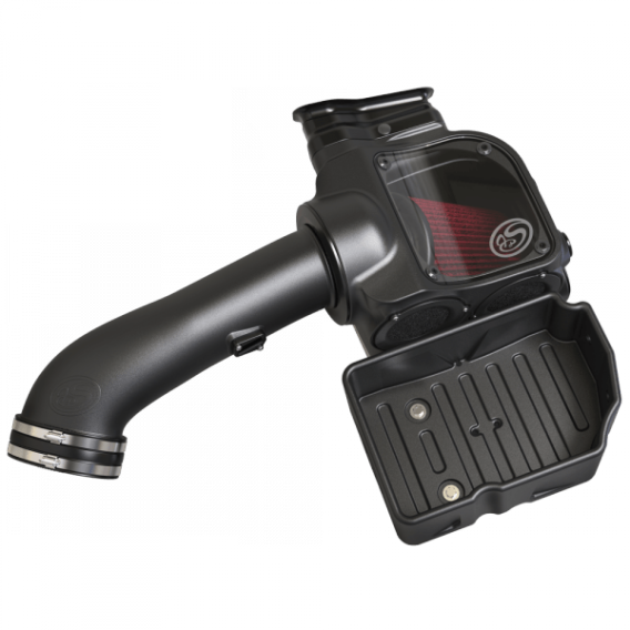 Cold Air Intake For 17-19 Ford F250 F350 V8-6.7L Powerstroke Cotton Cleanable Red S&B 75-5085