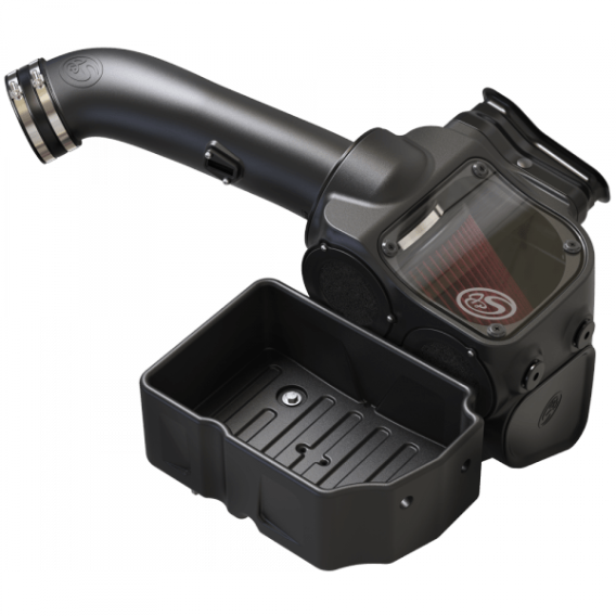 Cold Air Intake For 17-19 Ford F250 F350 V8-6.7L Powerstroke Cotton Cleanable Red S&B 75-5085