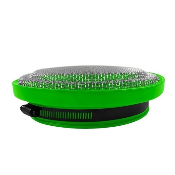 Turbo Screen 4.0 Inch Lime Green Stainless Steel Mesh W/Stainless Steel Clamp S&B 77-3006