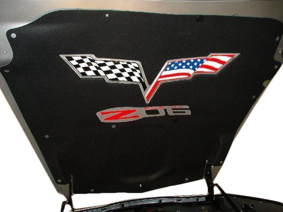 2005-2013 C6 Corvette American Flag Hood Pad Decal