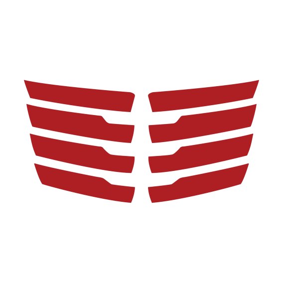 2014-2019 C7 Corvette Hood Vent Blade Overlay Decals Gloss Red Z06