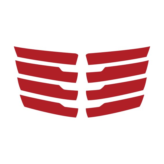 2014-2019 C7 Corvette Hood Vent Blade Overlay Decals Matte Red Z06