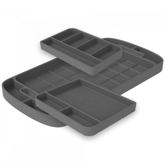 3pc. Set - Charcoal Silicone Tool Tray - S&B 80-1004